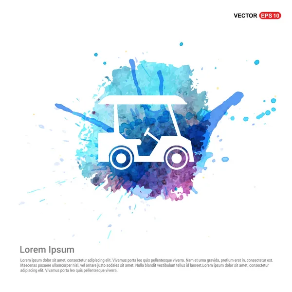 Golf cart ikonen — Stock vektor