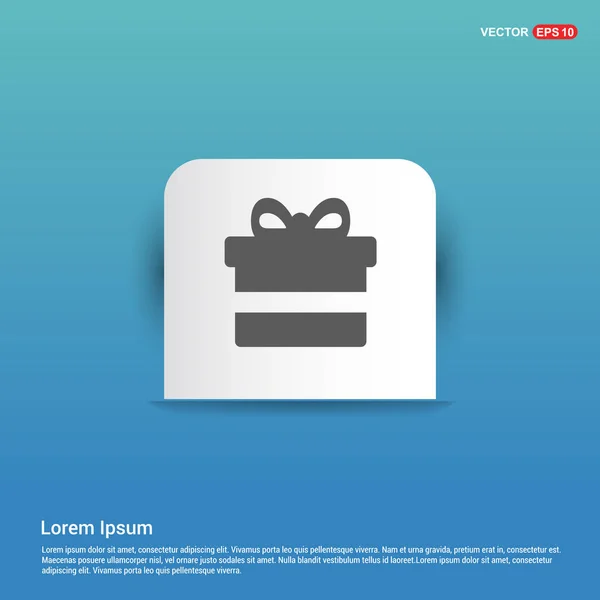 Boîte cadeau icône plate — Image vectorielle