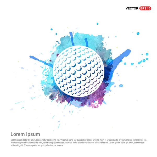 Ícone do logotipo da bola de golfe — Vetor de Stock