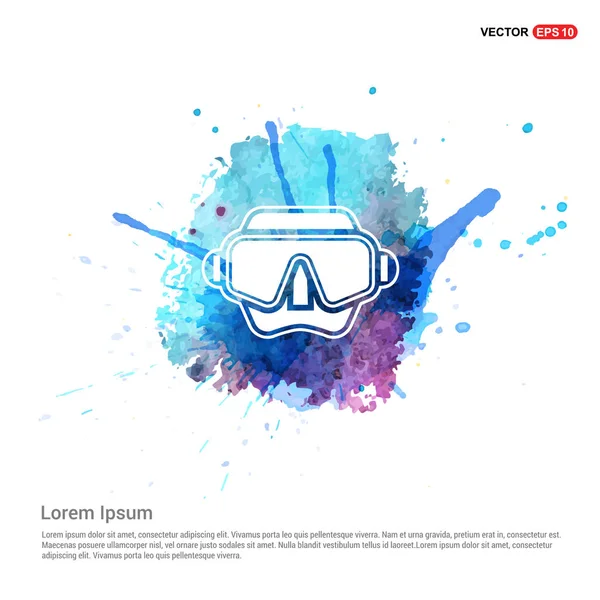 Icono de máscara de snorkel — Vector de stock