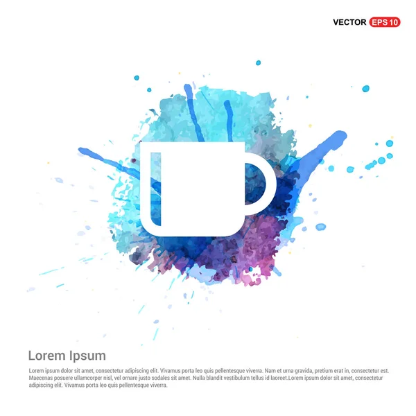 Tea cup lapos ikon — Stock Vector