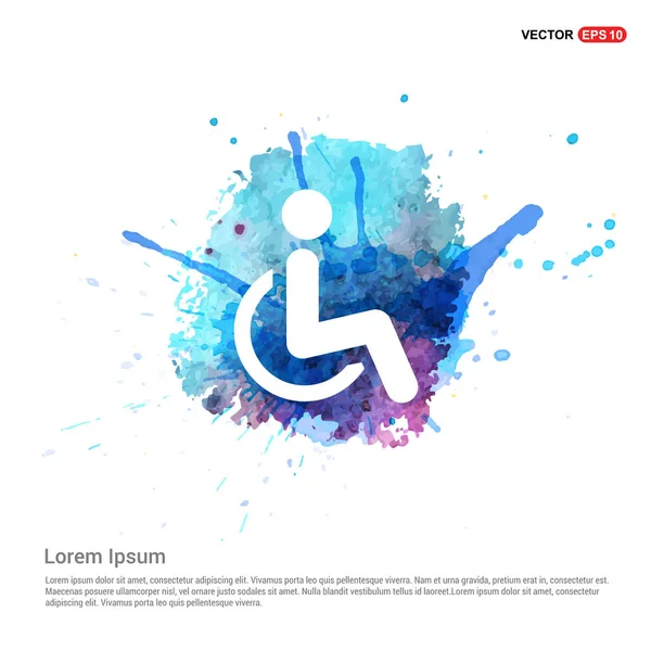 Disabled person icon. — Stock Vector