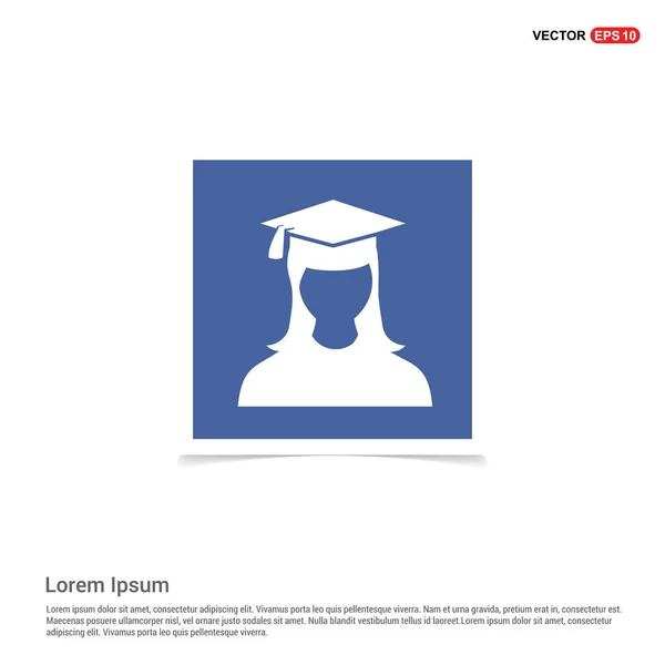 Estudiante graduado icono — Vector de stock
