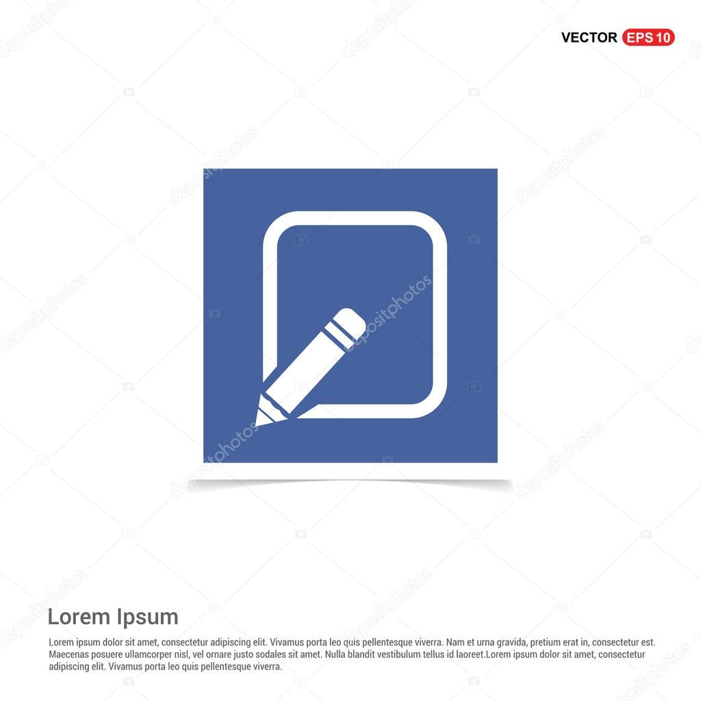 Flat pencil icon, vector illustration.