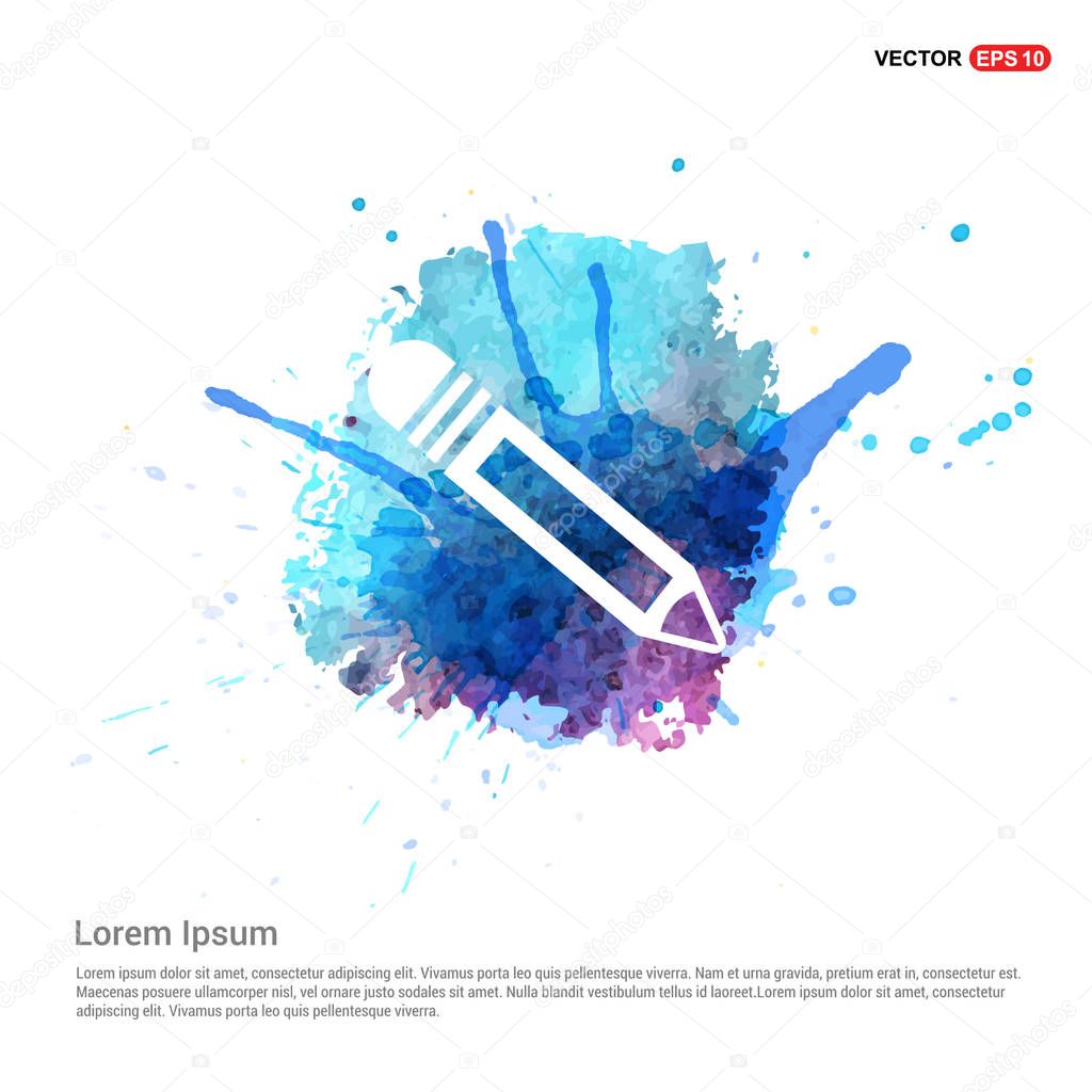 Flat design pencil icon vector illustration