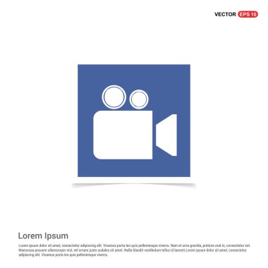 video kamera düz simgesi 