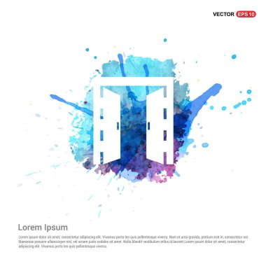 kapılar düz simgesi