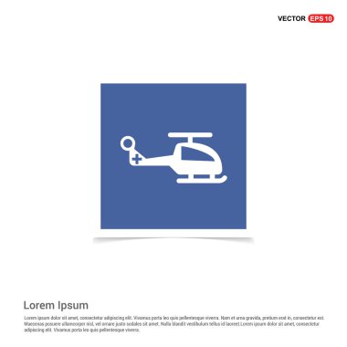 Helikopter düz simgesi
