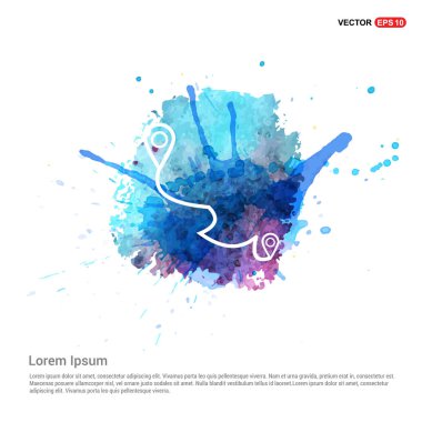 Harita yol işaretçiler simgesiyle