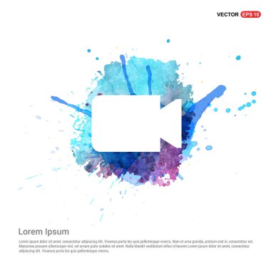 video kamera düz simgesi 