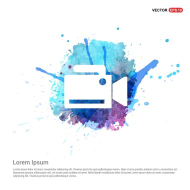 video kamera düz simgesi 