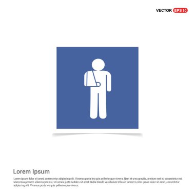 Bandaj simgesi kırık kollu adam