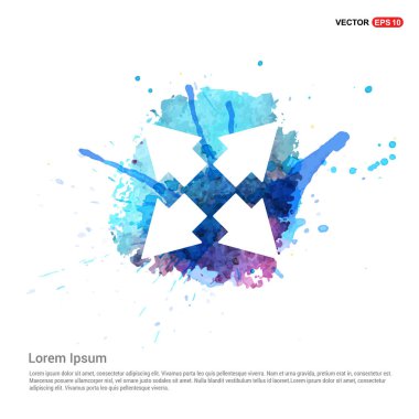 dört ok düz simgesi