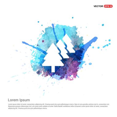 Noel ağaçları düz simgesi 