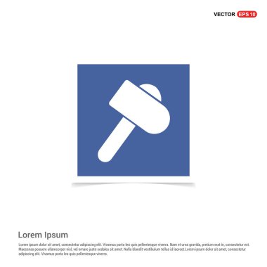 Çekiç düz simgesi