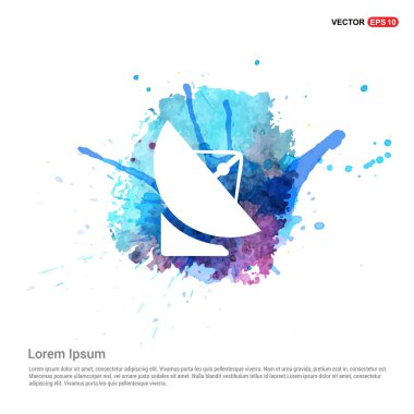 uydu çanağı düz simgesi