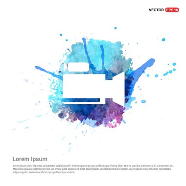 video kamera düz simgesi 