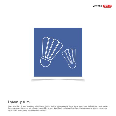 Badminton düz simgesi