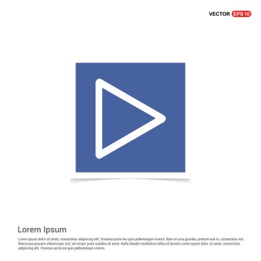 Çalma düğmesi düz simgesi