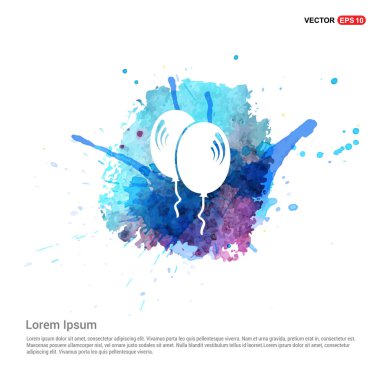 Balonlar düz simgesi