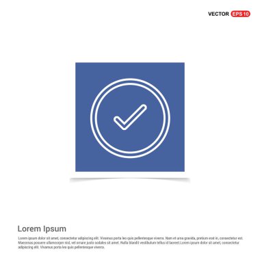 Tamam düğme düz simgesi