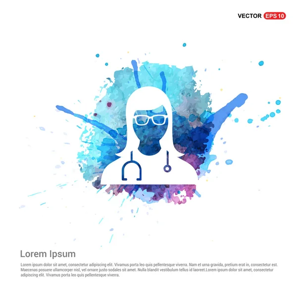 Usuario médico Icono — Vector de stock