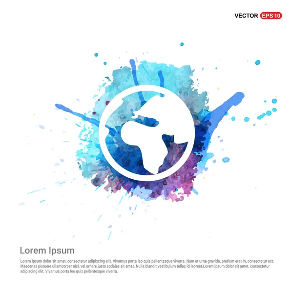 Svět Globus ikona — Stockový vektor