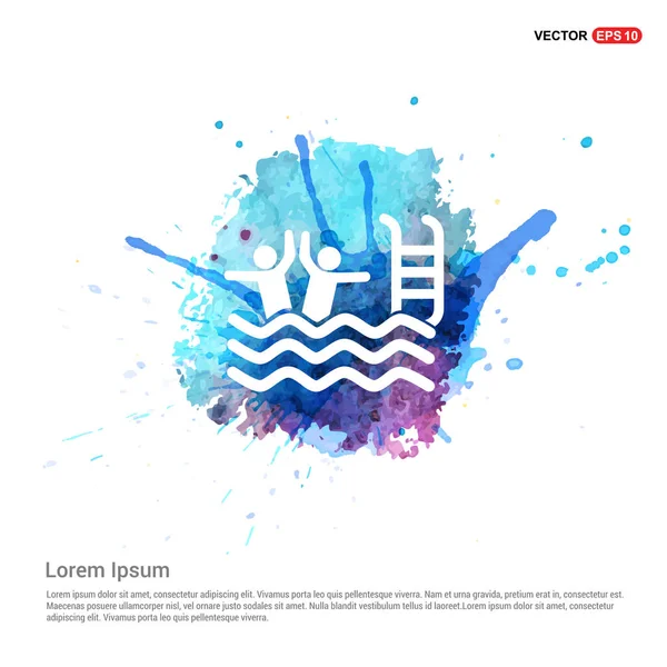 Úszás, sport ikon — Stock Vector