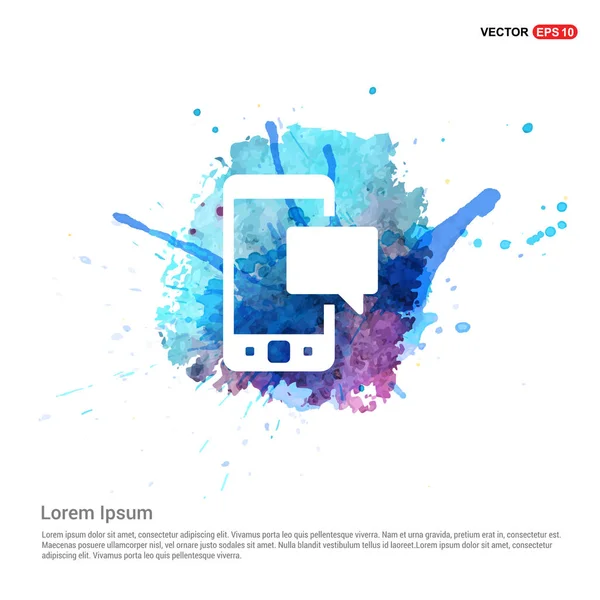 Smartphone ile sohbet etmek konuşma balonu simgesinin