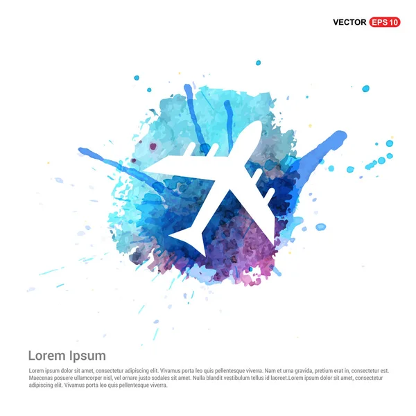 Flygplan knappikon — Stock vektor