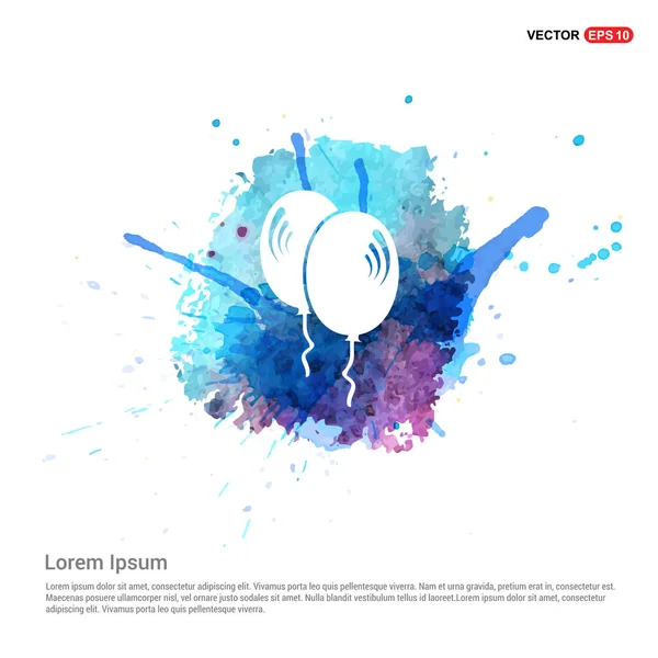 Balonlar düz simgesi