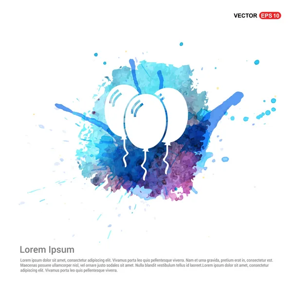 Balonlar düz simgesi