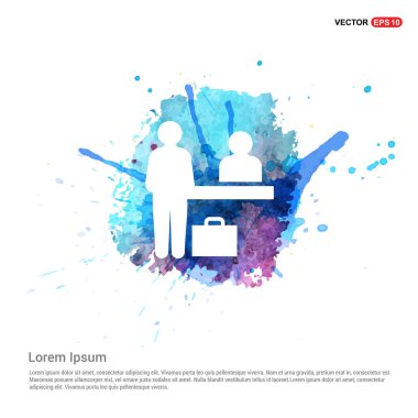 Resepsiyon düz simgesi