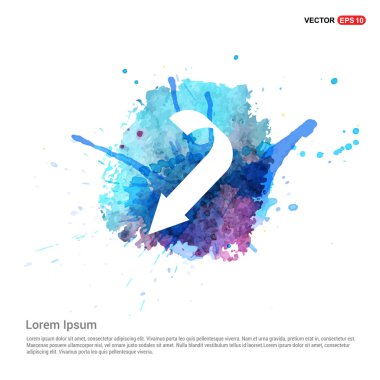 aşağı ve sol çapraz ok simgesi