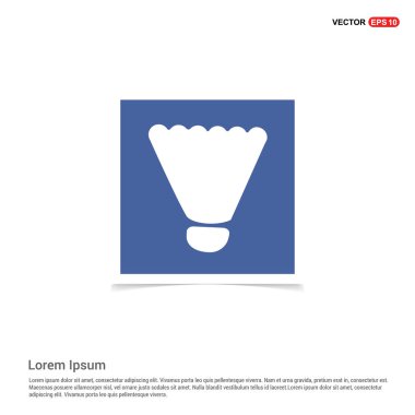 Badminton düz simgesi