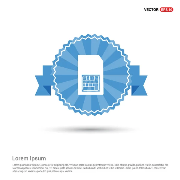 Icona piatta della scheda SIM — Vettoriale Stock