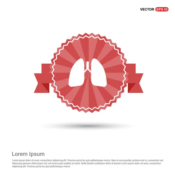 Pulmones Apartamento Icono — Vector de stock