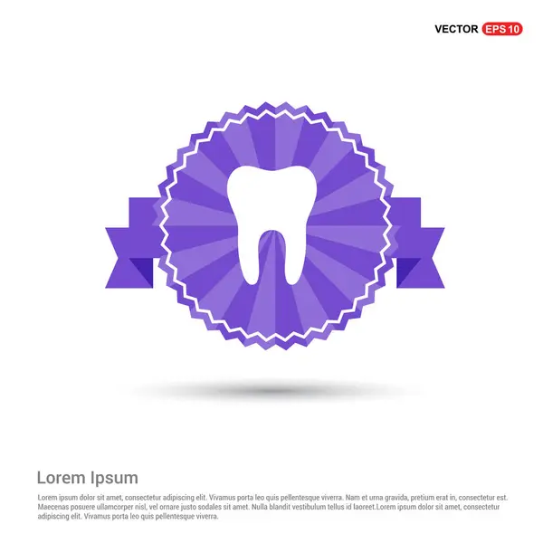 Tooth flat icon — Stock Vector