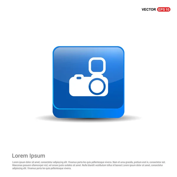 Photo camera flat icon — Stock Vector
