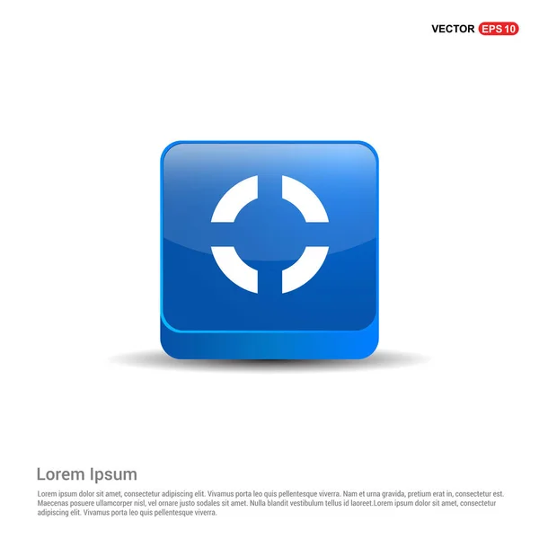 Icône en bouton bleu — Image vectorielle
