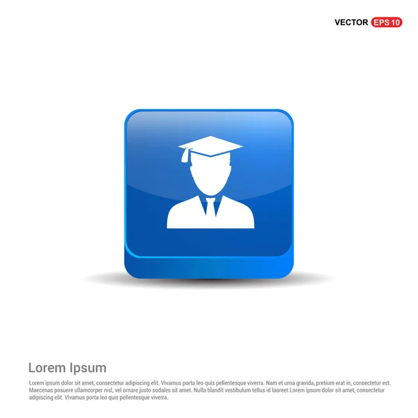 Estudiante graduado icono — Vector de stock