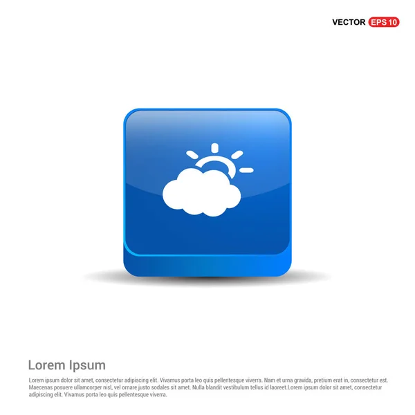 Solen med cloud väder-ikonen — Stock vektor