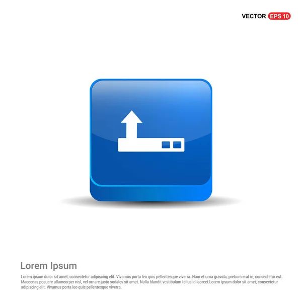 Icône de chargement en bouton bleu — Image vectorielle