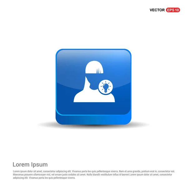 User with idea icon — Stock Vector