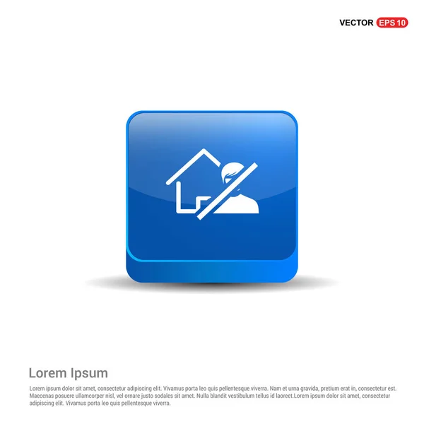 Icon in blue button — Stock Vector