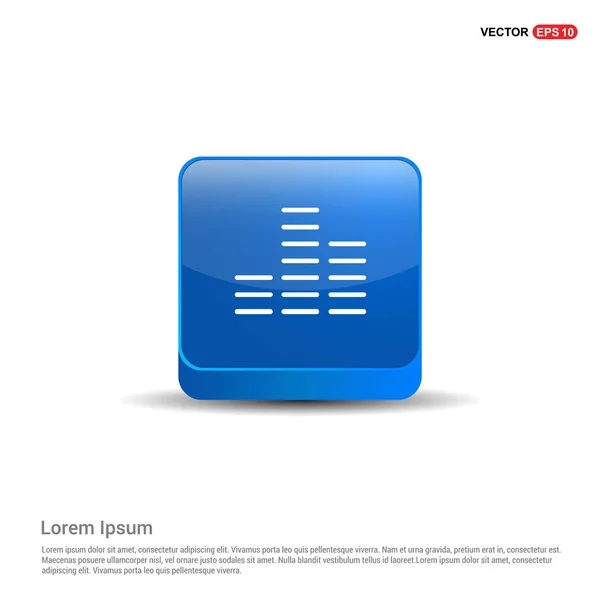 Icône en bouton bleu — Image vectorielle