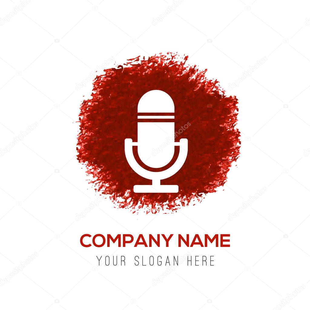 Business logo with Microphone Recording icon, pictogram icon. Vector Illustration