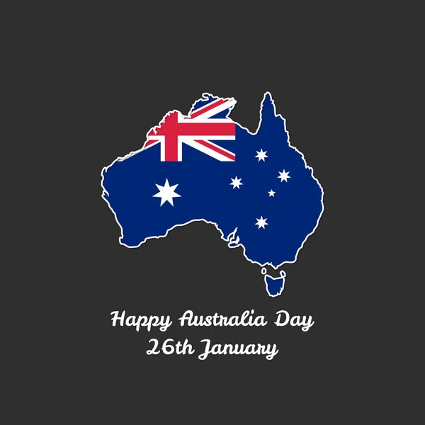 Happy Australia carte de jour — Image vectorielle