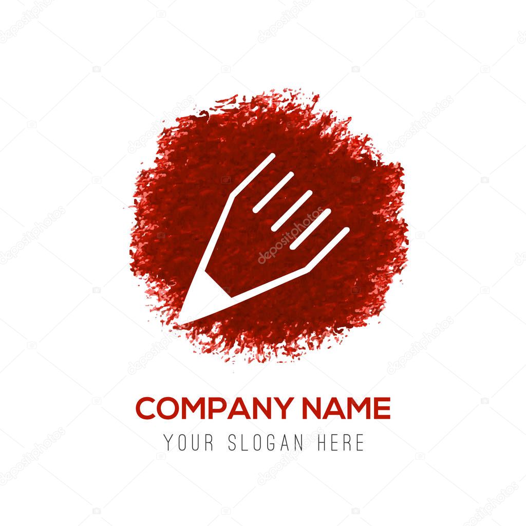 Business logo with Flat design pencil icon, vector illustration. Flat color design style