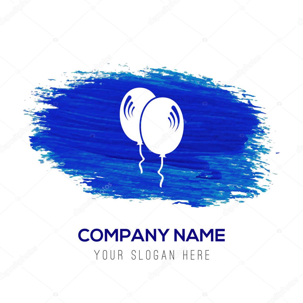 Business logo with balloons flat icon, vector illustration